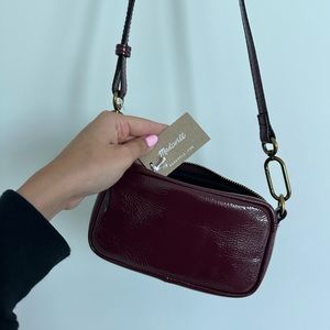 Madewell: The Carabiner Mini Crossbody Bag in Patent Leather